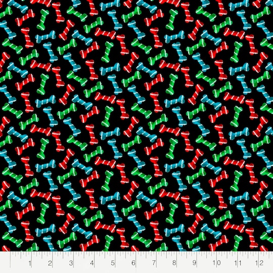 Fabric Editions Dog Bones Cotton Fabric